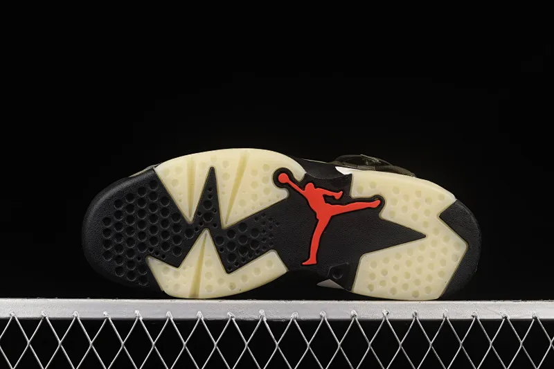 All Categories Air Jordan Jordan Series Basketball Shoes Air Jordan 6 Travis Scott x Air Jordan 6 AJ6 TS Joint Pocket Army Green Basketball Shoes CN1084-200